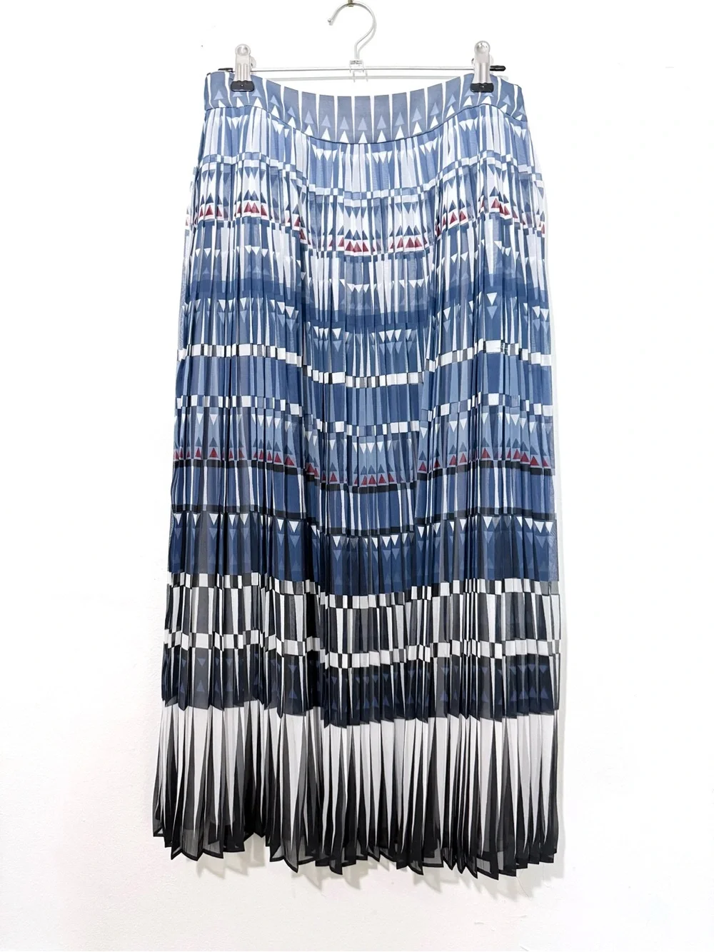 kate spade Blue Ombre Pleated Midi Skirt